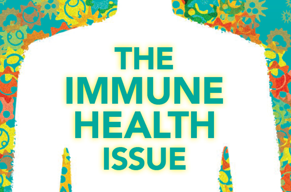 A close up of the front cover of the Penn Medicine magazine Immune Health issue.